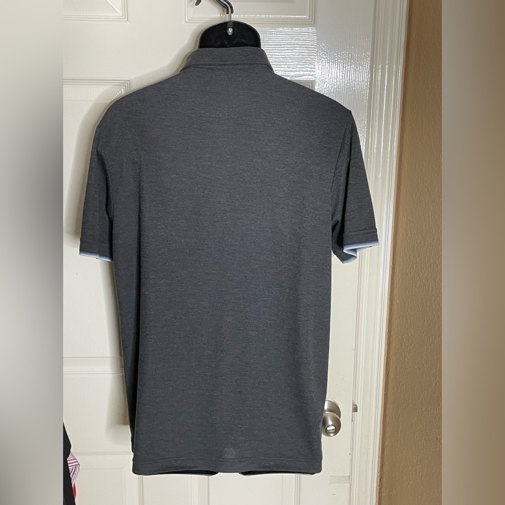 Travis Matthew Men's Gray Golf Polo Shirt Size L Polyester/ Acrylic‌ - Picture 2 of 9